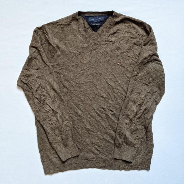 Tommy Hilfiger Men's Sweatshirt - Brown/Khaki - L on Productcaster.