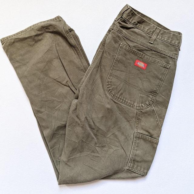 Dickies Men's Jeans - Khaki/Green - 38" on Productcaster.