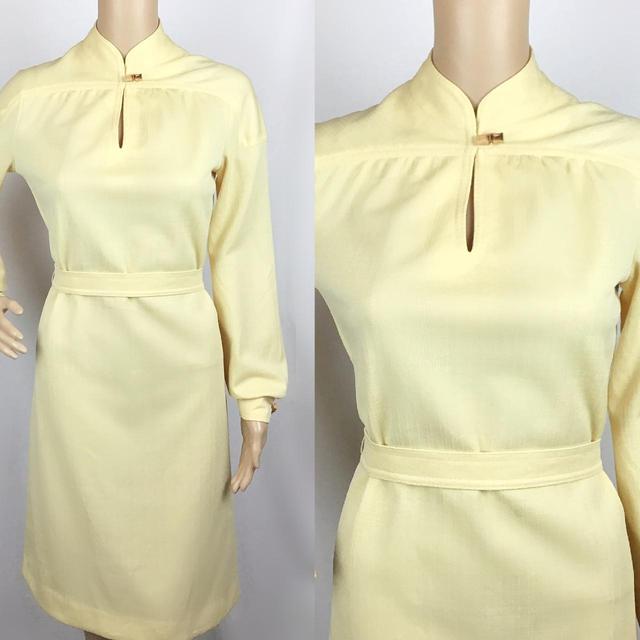 Vintage Women's A-line Dress - Cream - 12 on Productcaster.