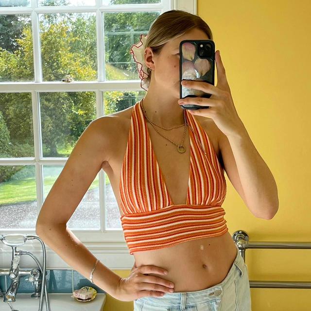 H&M Women's Crop top - Orange - S on Productcaster.