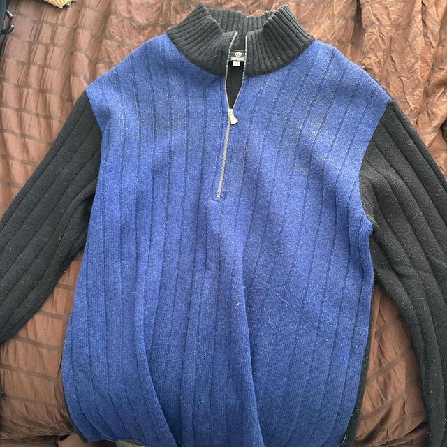 Versace Men's Jumper - Blue/Navy - M on Productcaster.