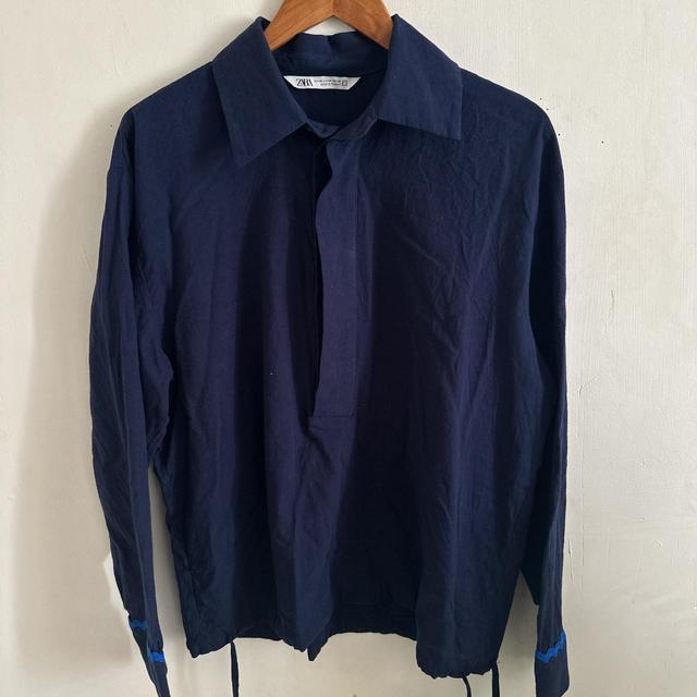 Zara Men's Shirt - Navy - M on Productcaster.