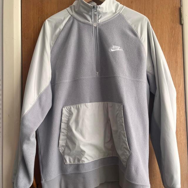 Nike Men's Sweatshirt - Blue/Grey - L on Productcaster.