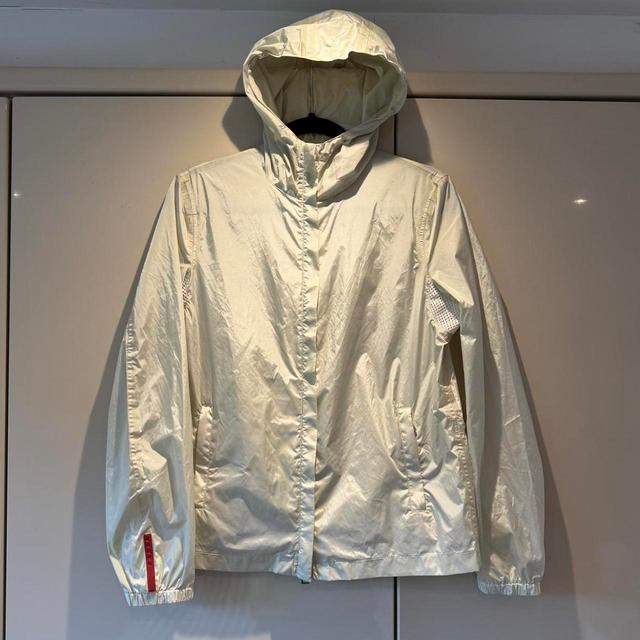 Prada Women's Windbreaker Jacket - Cream - UK 10 on Productcaster.