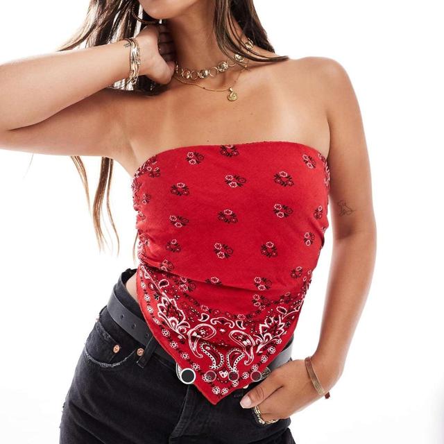 Stradivarius Women's Crop top - Red - XS on Productcaster.