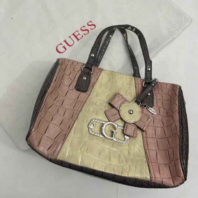 Guess Women's Bag - Cream/Pink on Productcaster.