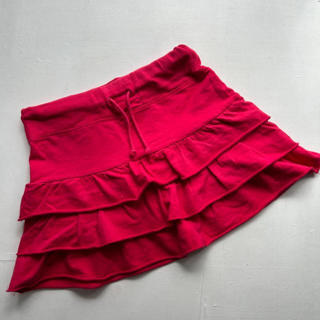 Vintage Women's Skirt - Red/Pink - 28" on Productcaster.