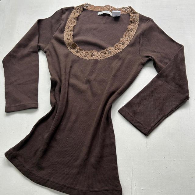 Vintage Women's T-shirt - Cream/Brown - 8 on Productcaster.