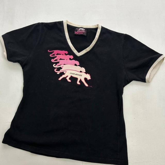 Vintage Women's T-shirt - Navy/Pink - S on Productcaster.