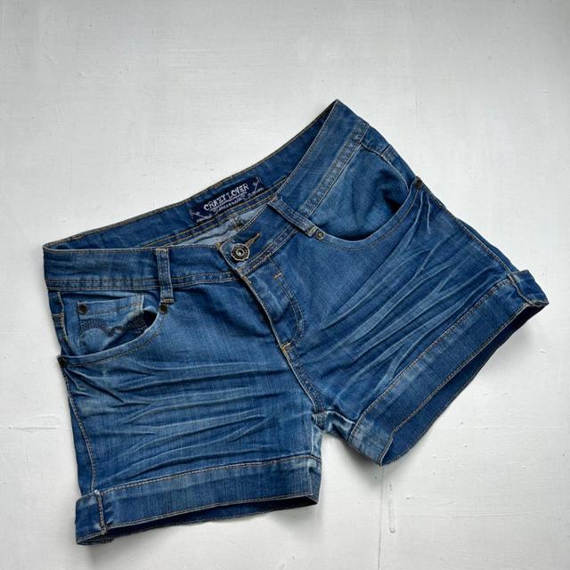 Vintage Women's Shorts - Blue/Navy - UK 8 on Productcaster.