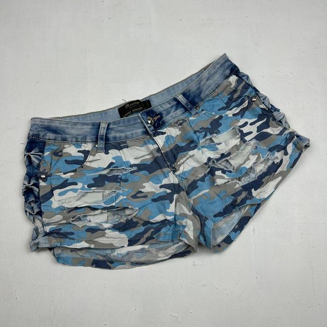 Vintage Women's Shorts - Blue/Navy - UK 6 on Productcaster.