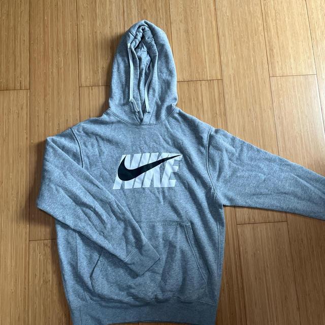 Nike Men's Hoodie - Grey/White - M on Productcaster.