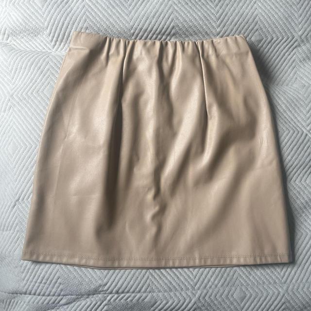 ASOS Women's Faux leather Skirt - Tan/Cream - UK 8 on Productcaster.