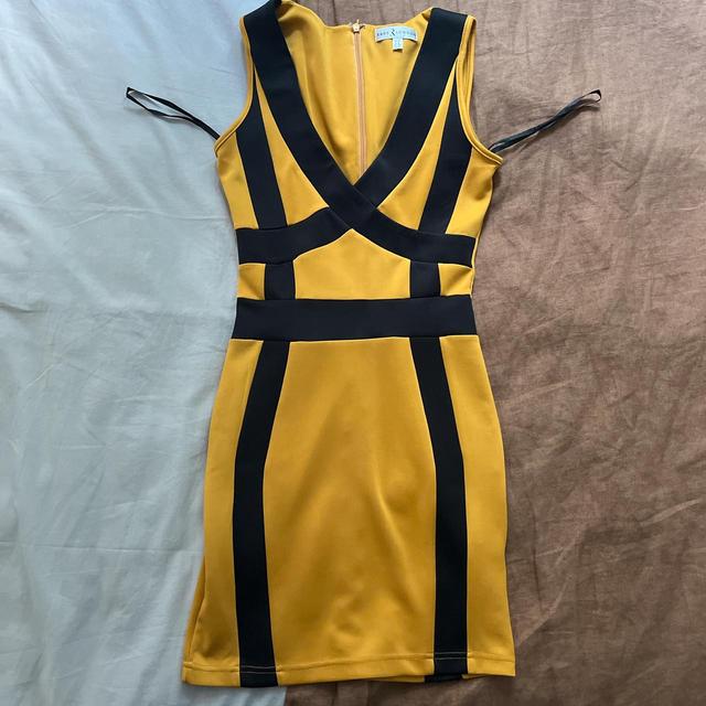 Rare London Women's Bodycon Dress - Yellow - 8 on Productcaster.