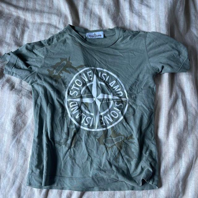 Stone Island Women's T-shirt - Khaki/Green - S on Productcaster.