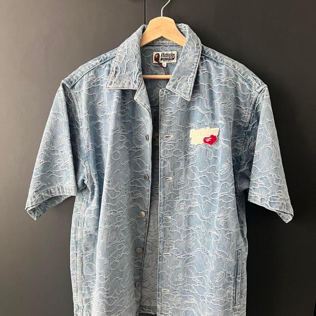 BAPE Men's Shirt - Blue - L on Productcaster.