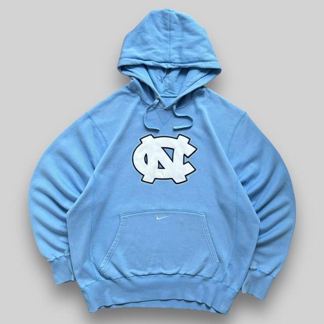 Nike Men's Hoodie - Blue/White - L on Productcaster.