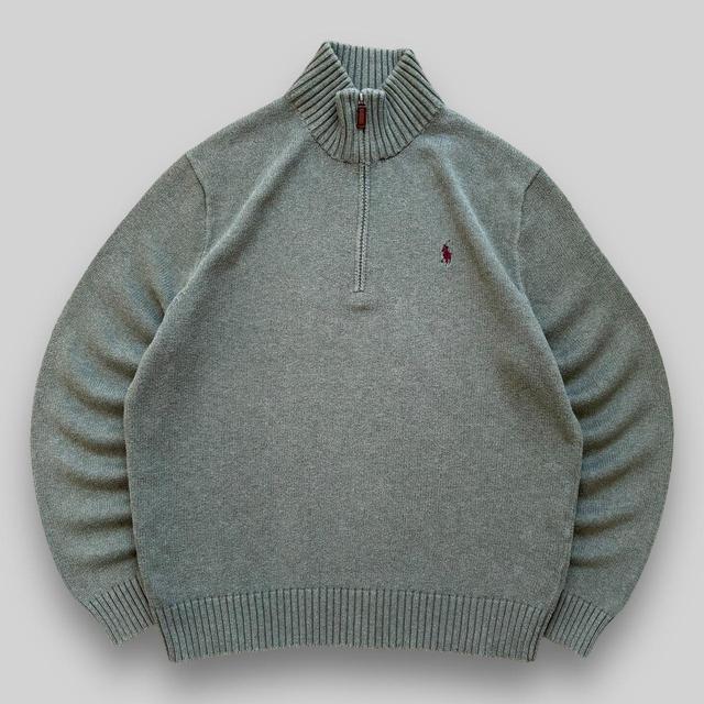 Polo Ralph Lauren Men's Jumper - Green/Grey - M on Productcaster.