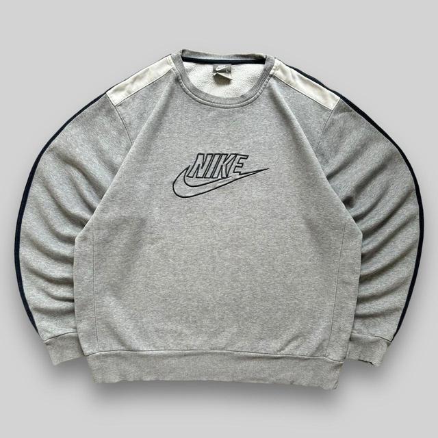 Nike Men's Sweatshirt - Grey/White - L on Productcaster.