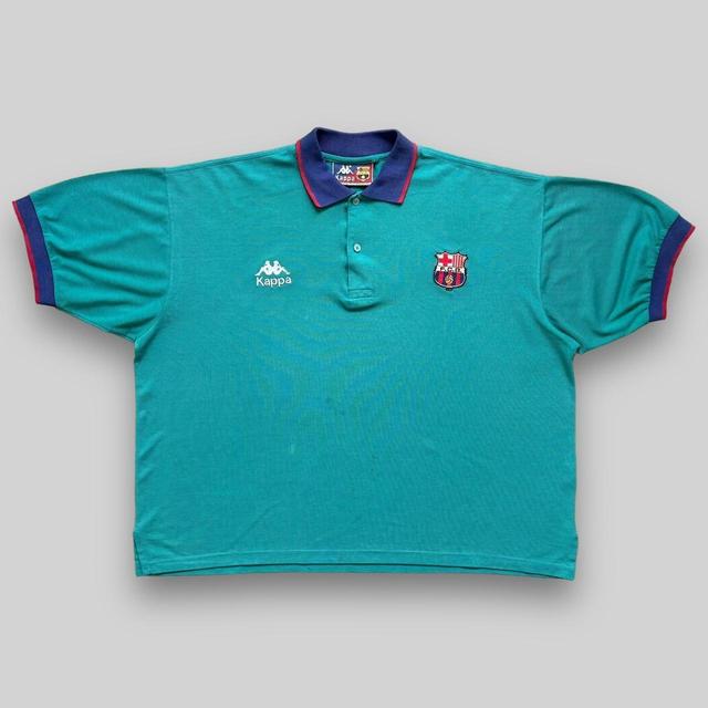 Kappa Men's Polo shirt - Green/Navy - XL on Productcaster.