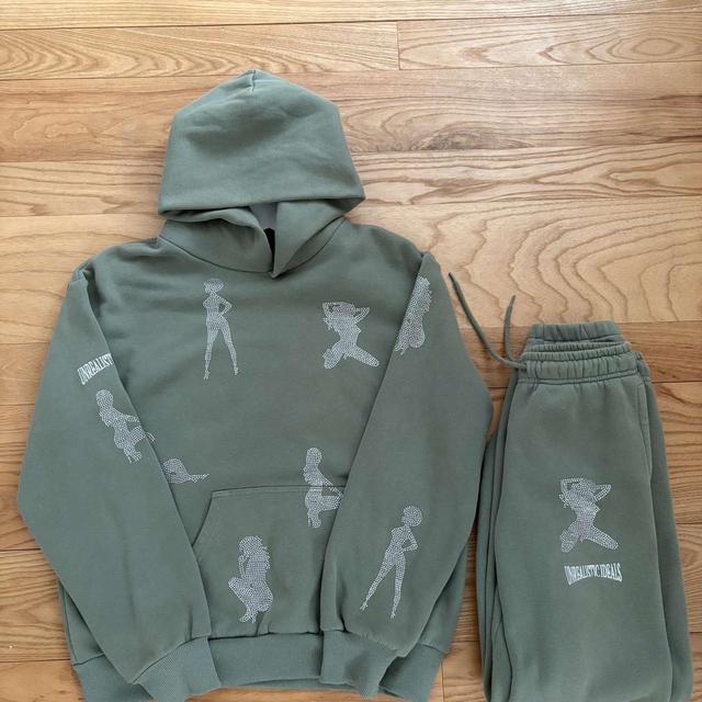 Women's Hoodie - Green/Khaki - S on Productcaster.