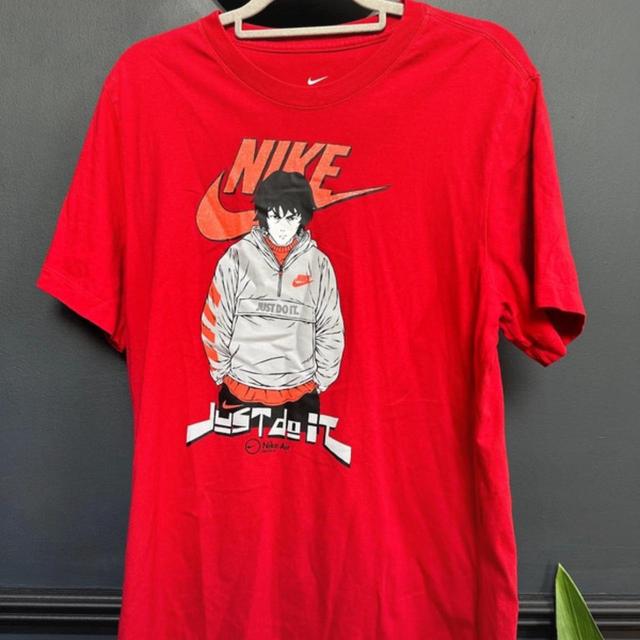 Nike Men's T-shirt - Red - L on Productcaster.