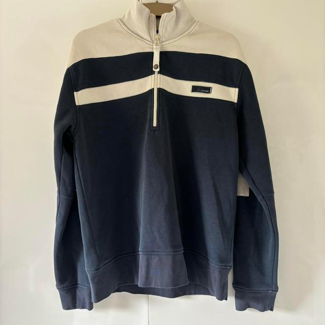 Ellesse Women's Sweatshirt - Navy/Cream - L on Productcaster.