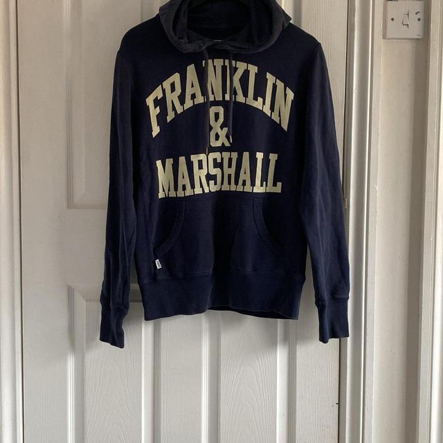 Franklin & Marshall Men's Hoodie - Navy - S on Productcaster.