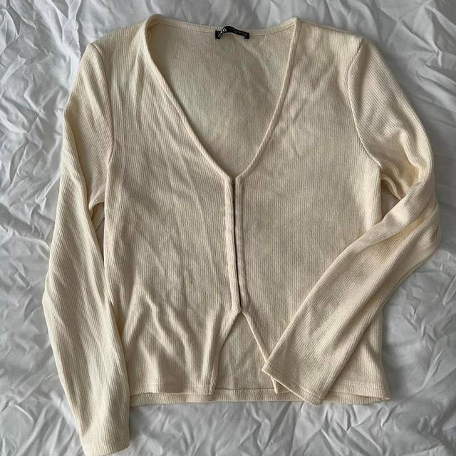 Zara Women's Top - Cream - L on Productcaster.