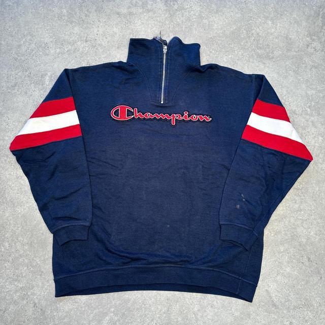 Champion Men's Sweatshirt - Navy - L on Productcaster.