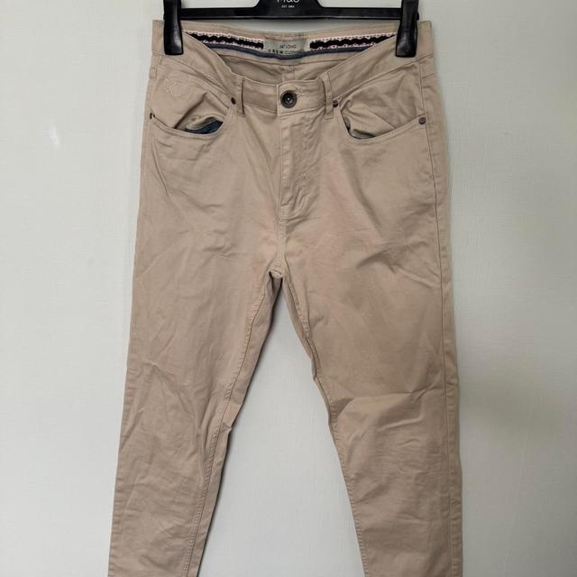 Crew Clothing Company Men's Trousers - Cream/Tan - 34" on Productcaster.