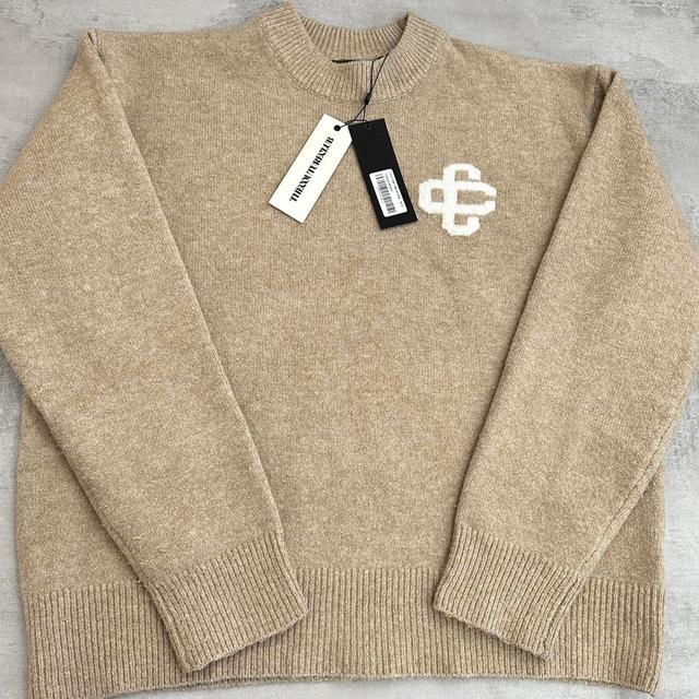 The Couture Club Men's Jumper - Cream/White - S on Productcaster.