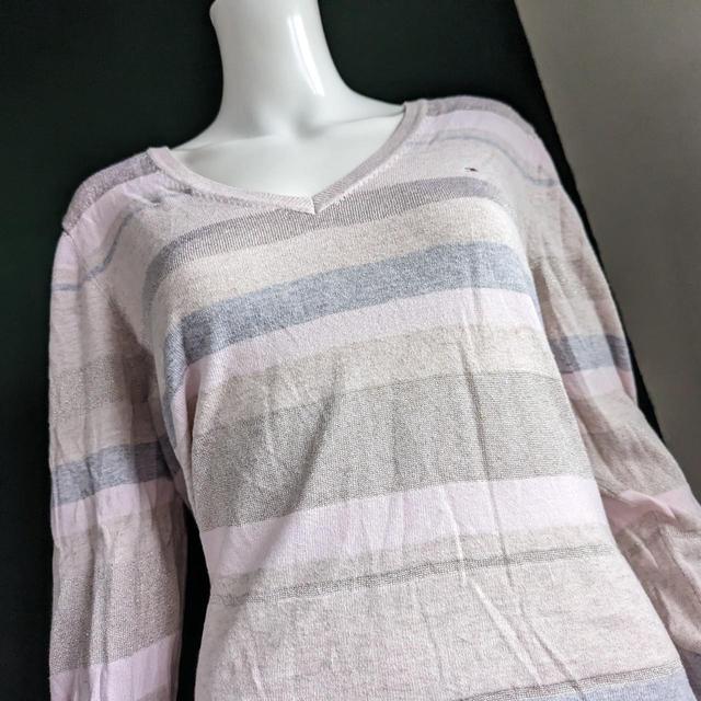 Tommy Hilfiger Women's Jumper - Grey/Pink - L on Productcaster.