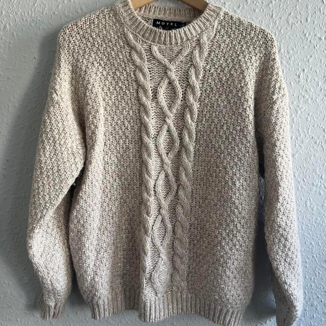 Motel Women's Jumper - Cream/Tan - XS on Productcaster.