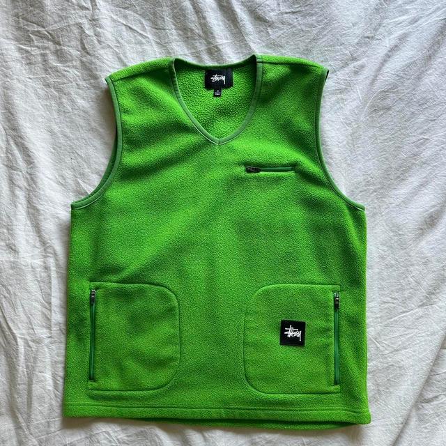 Stüssy Men's Vest - Green - S on Productcaster.