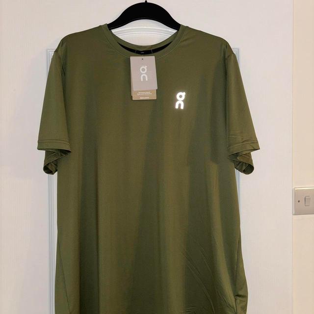 On Running Men's T-shirt - Khaki/Green - XL on Productcaster.