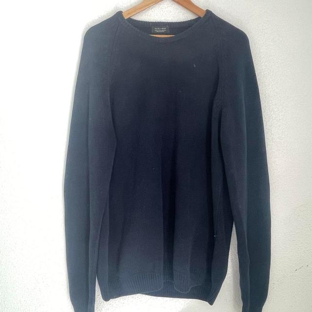 Zara Men's Jumper - Navy - XL on Productcaster.