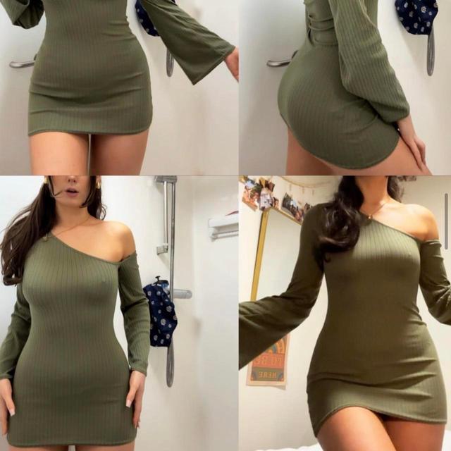 PrettyLittleThing Women's Bodycon Dress - Khaki - 6 on Productcaster.