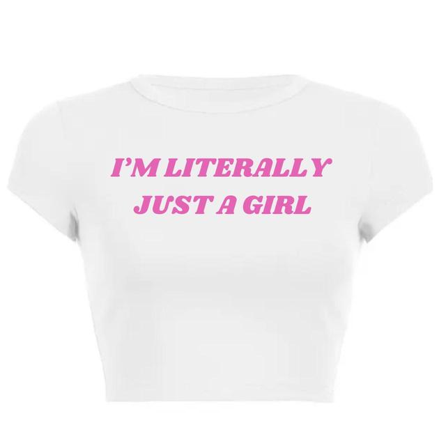 Handmade Women's Crop top - Pink/White - S on Productcaster.