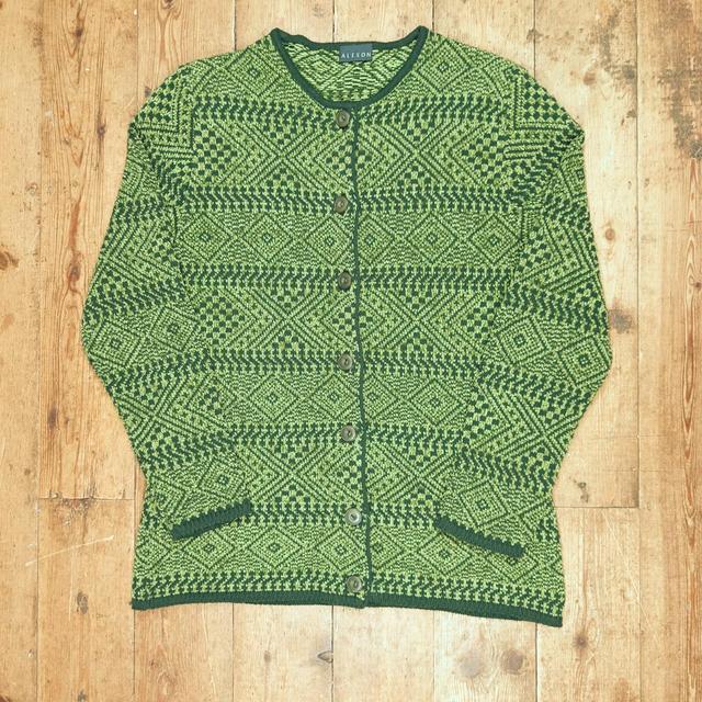 Vintage Women's Cardigan - Green - M on Productcaster.