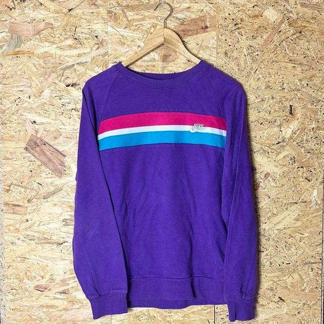 Nike Women's Sweatshirt - Purple/White - M on Productcaster.