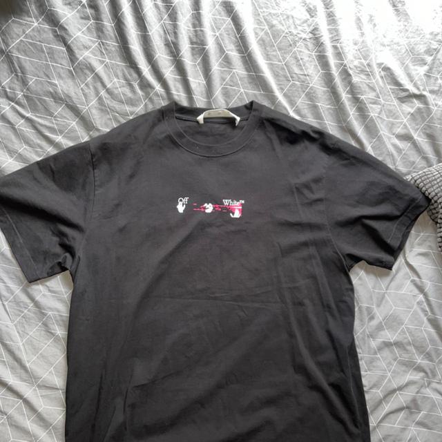 Off-White Men's T-shirt - Black - XL on Productcaster.