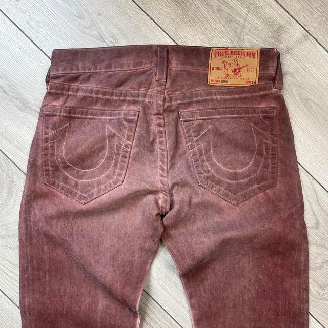 True Religion Women's Slim Jeans - Burgundy/Brown - UK 12 on Productcaster.