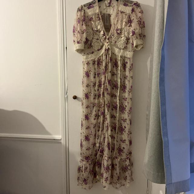 River Island Women's Dress - Cream/Multi - M on Productcaster.