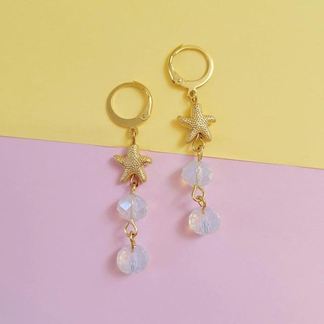 Handmade Women's Earrings - Gold on Productcaster.