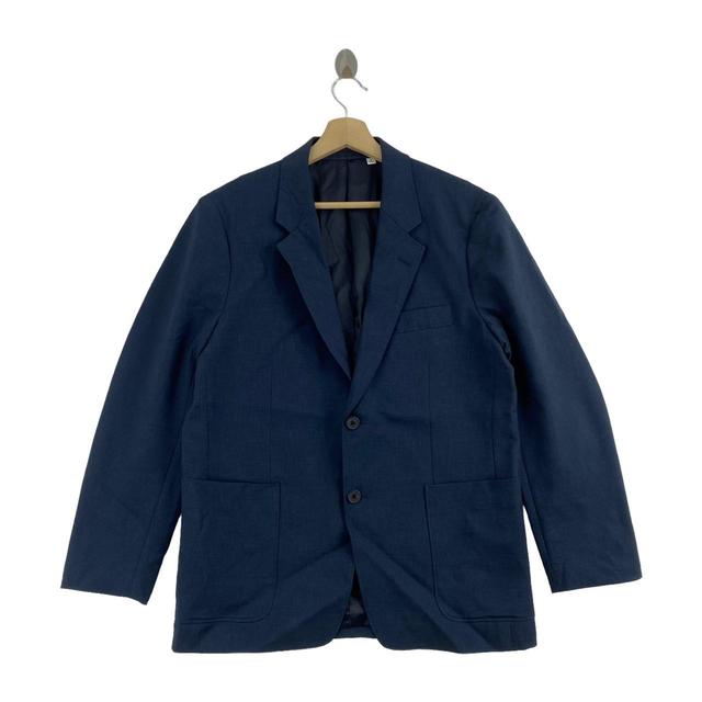 UNIQLO Men's Coat - Navy - L on Productcaster.