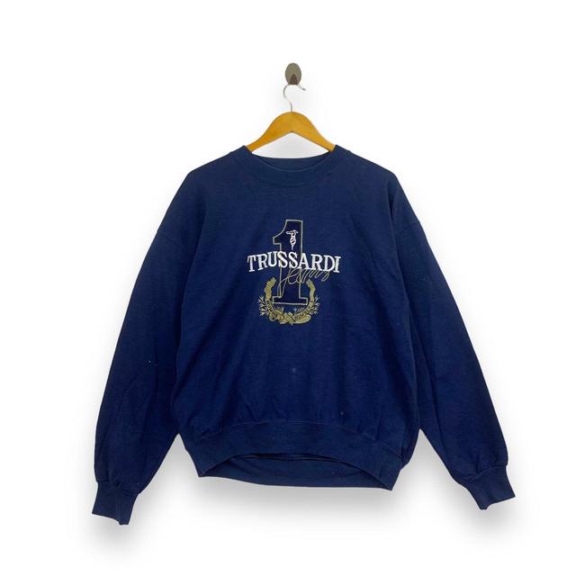 Trussardi Men's Sweatshirt - Navy - XL on Productcaster.