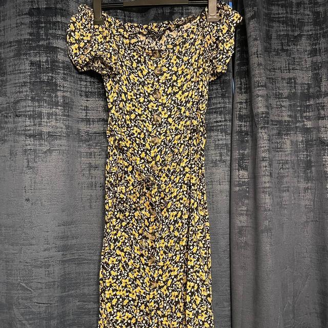 Peacocks Women's Dress - Yellow/Black - 10 on Productcaster.