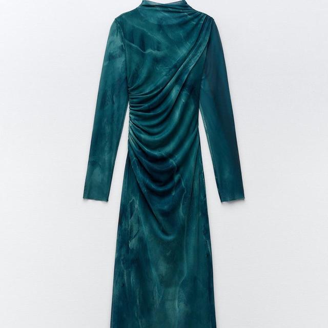 Zara Women's Dress - Green/Blue - XS on Productcaster.