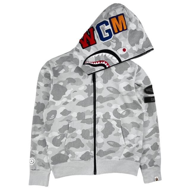 BAPE Men's Hoodie - Grey/Multi - M on Productcaster.